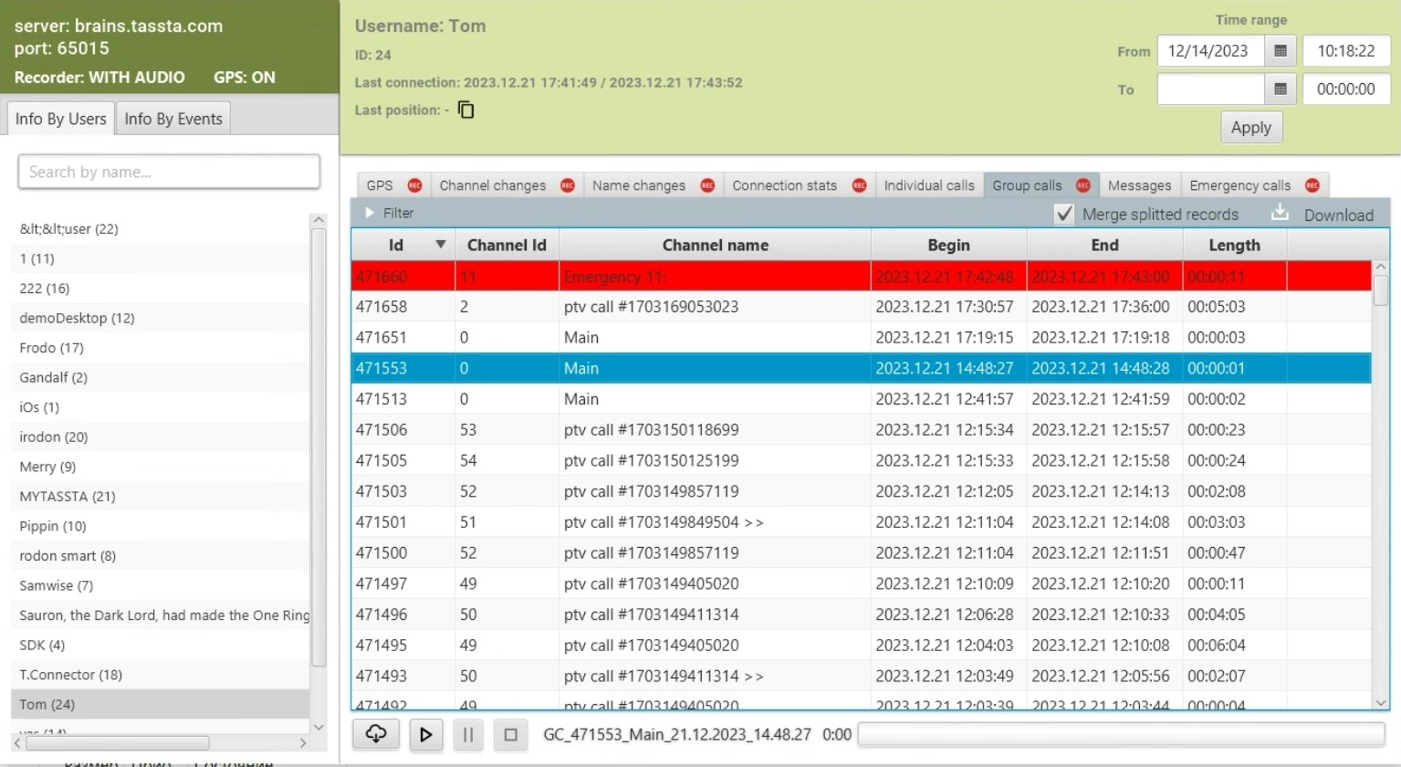 TASSTA T.Recorder secure recording app