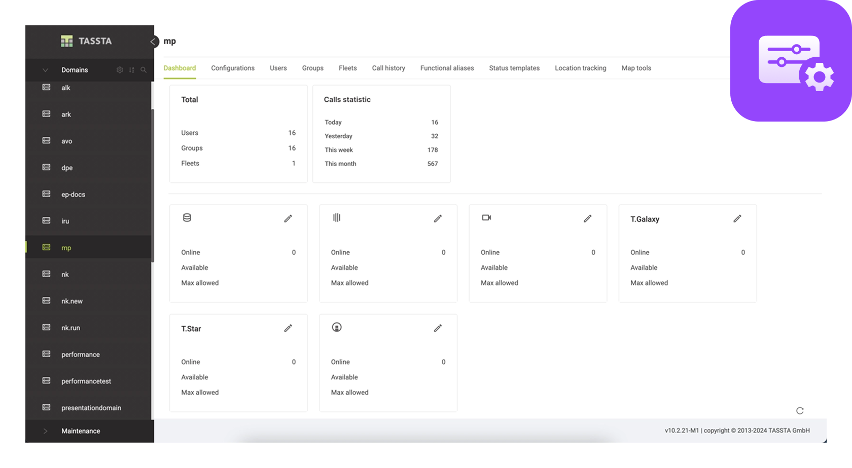 TASSTA Admin Center - MCX Management Console