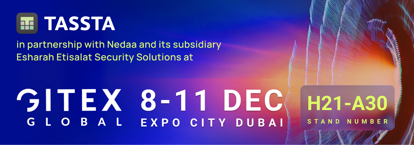 TASSTA at Gitex Global, 8-11 december 2026, Expo City Dubai, Stand H21-A30